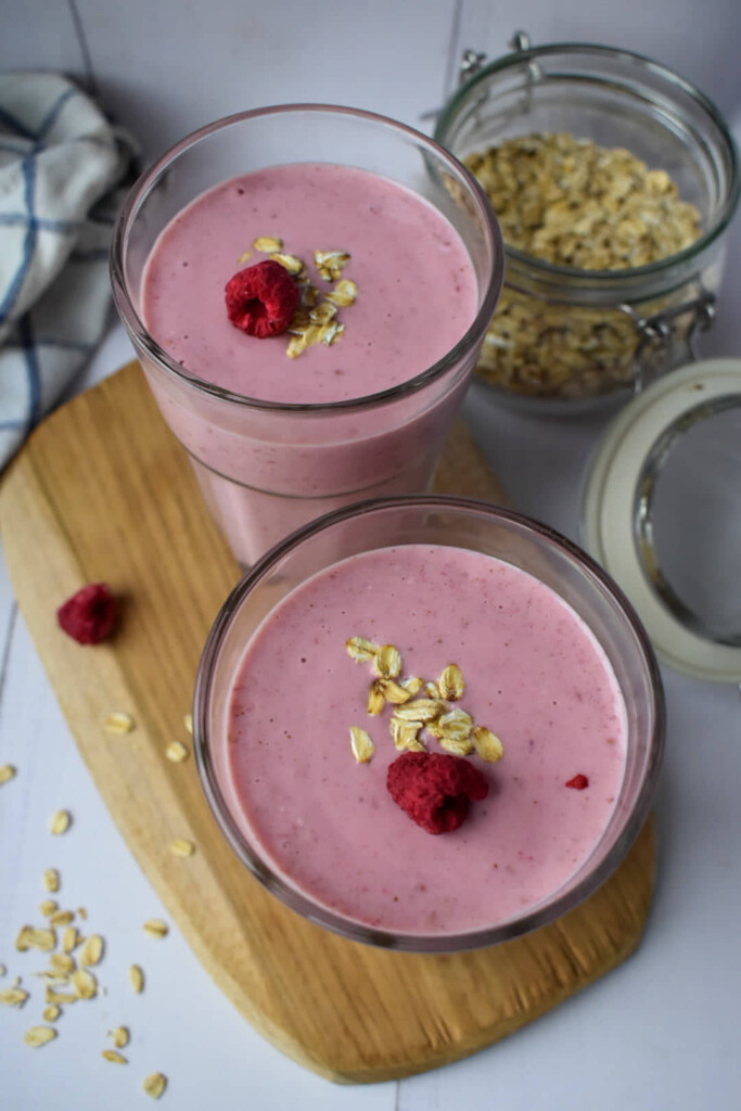 Koktajl malinowy z kefirem